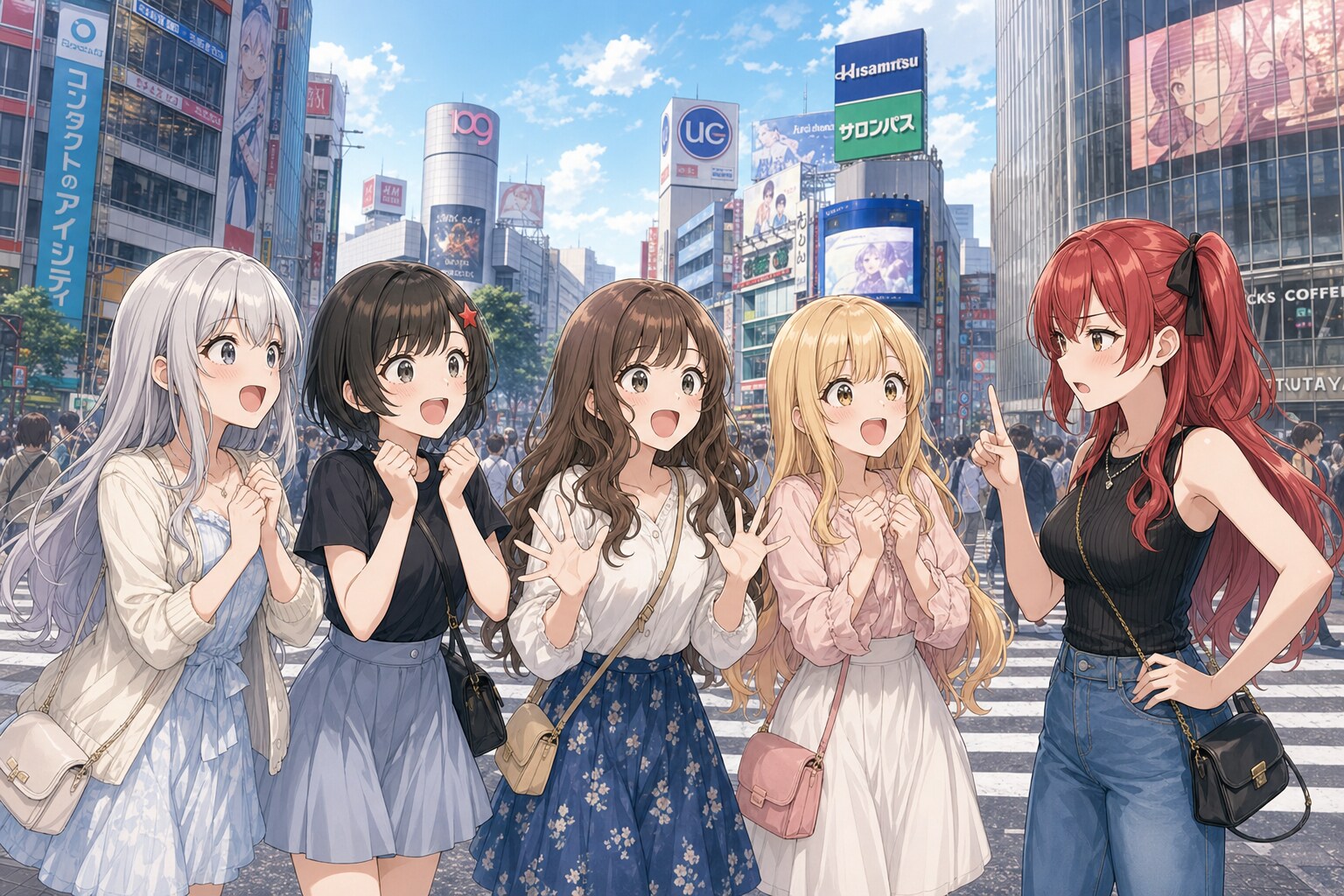 お上りさんたちと千尋 | の人気AIイラスト・グラビア