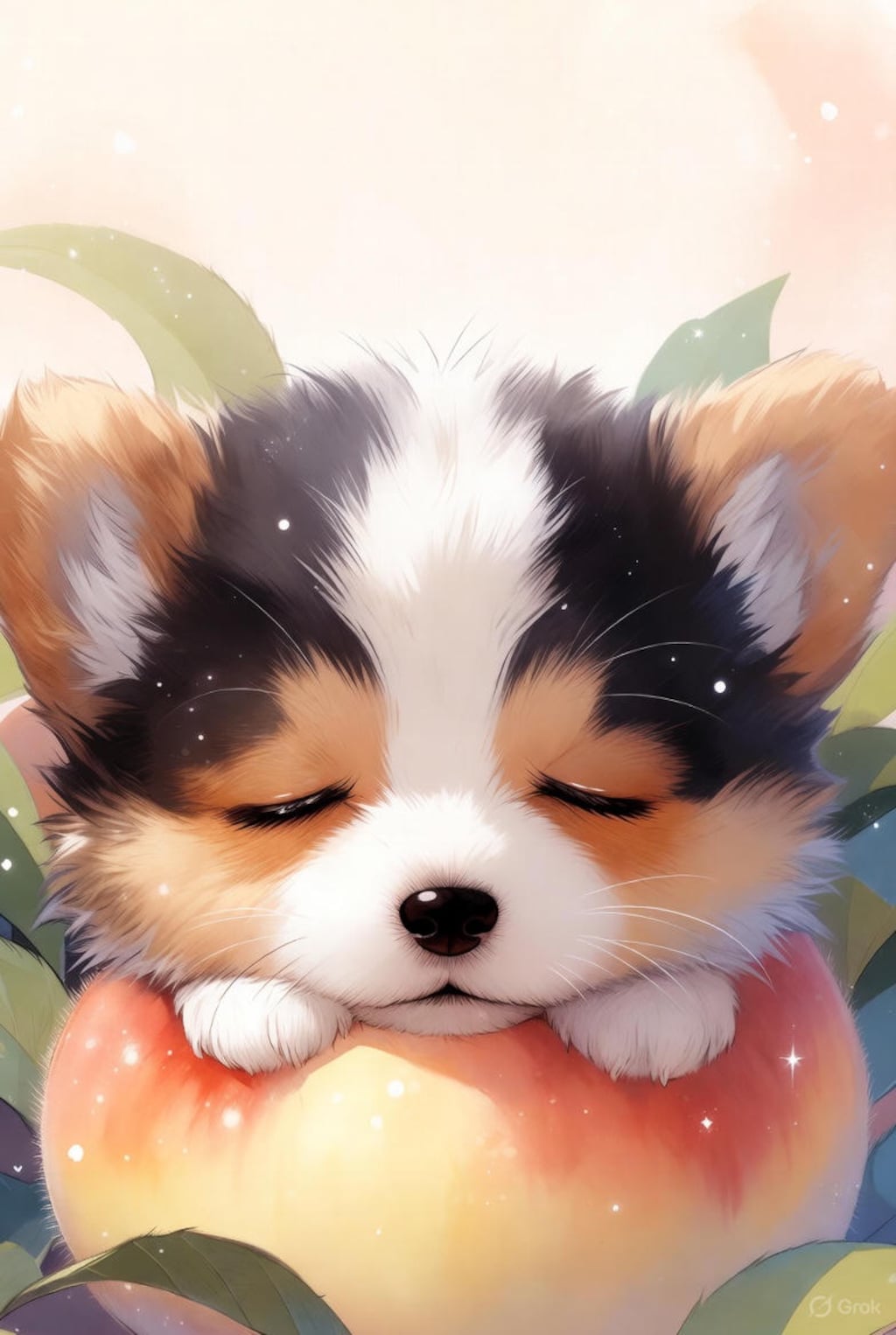 【動物】コギと桃