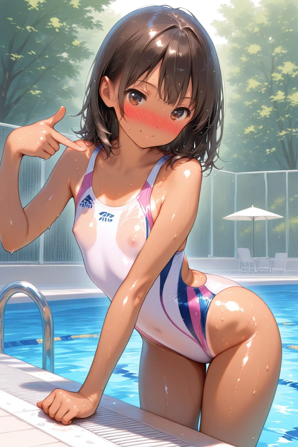 日焼け跡さんの胸が育つ前…
