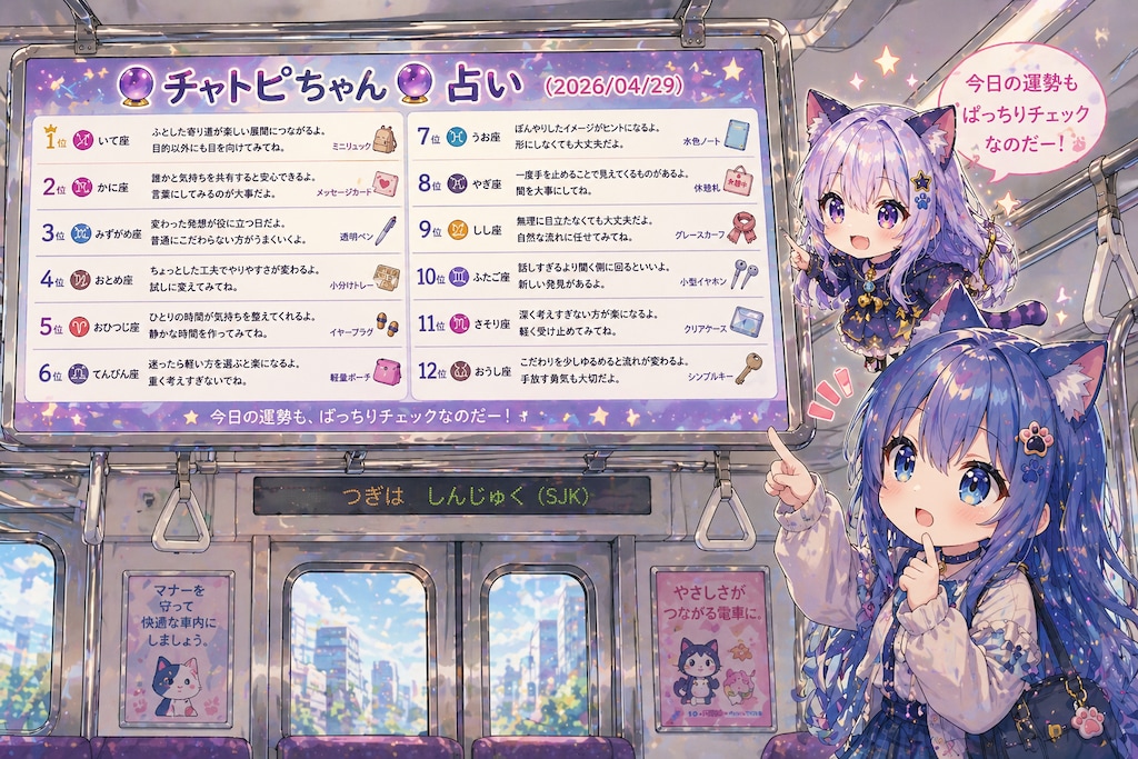 チャトピちゃん占い(04/29)