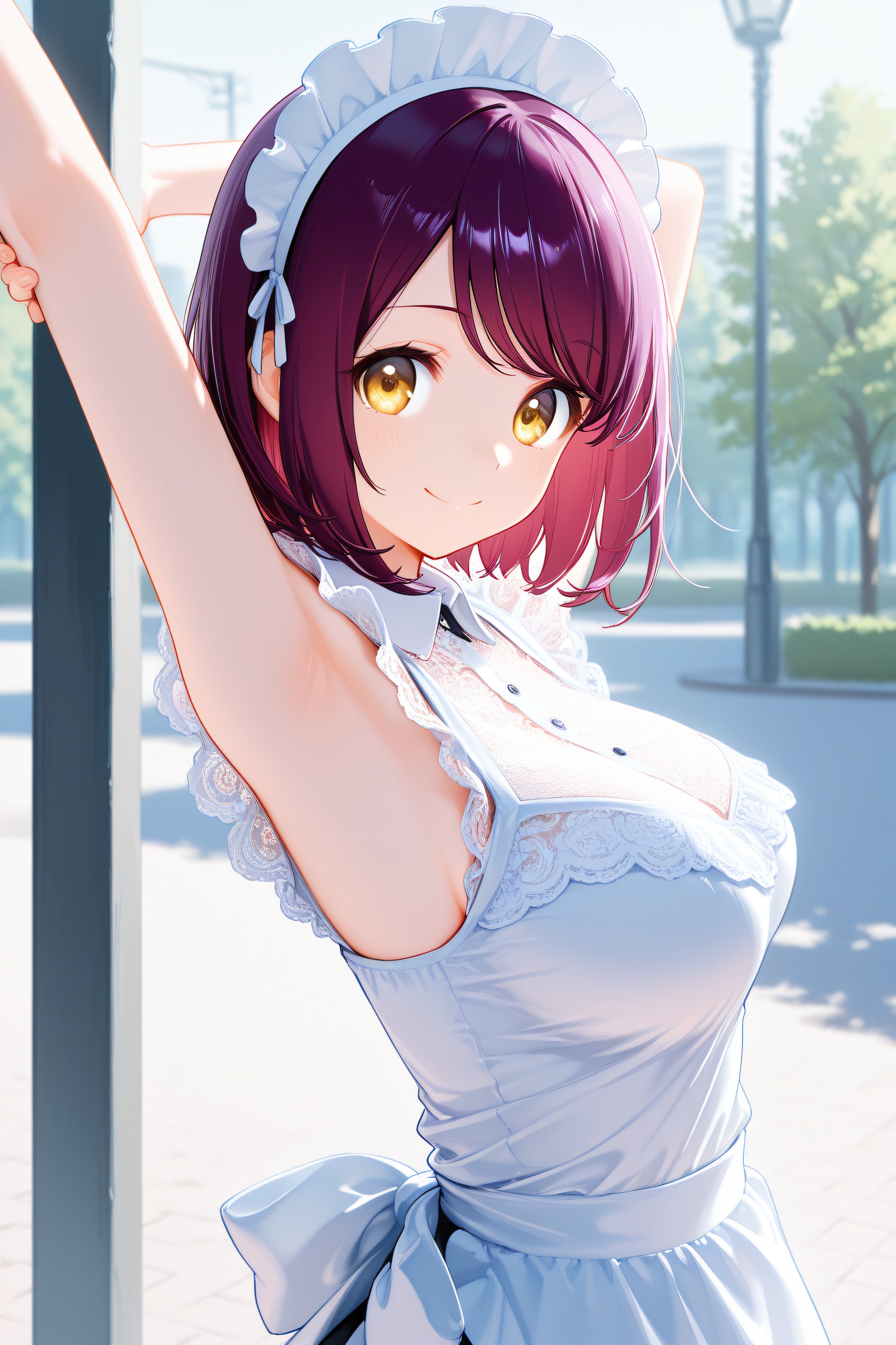 こんにちは（挨拶メイドの芽衣ちゃん） | の人気AIイラスト・グラビア