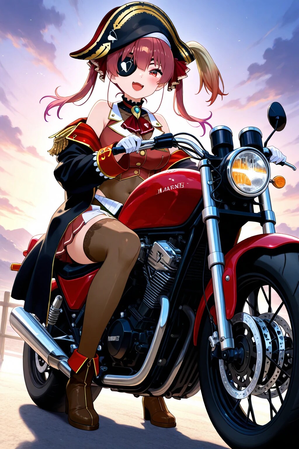 バイクとマリン船長
