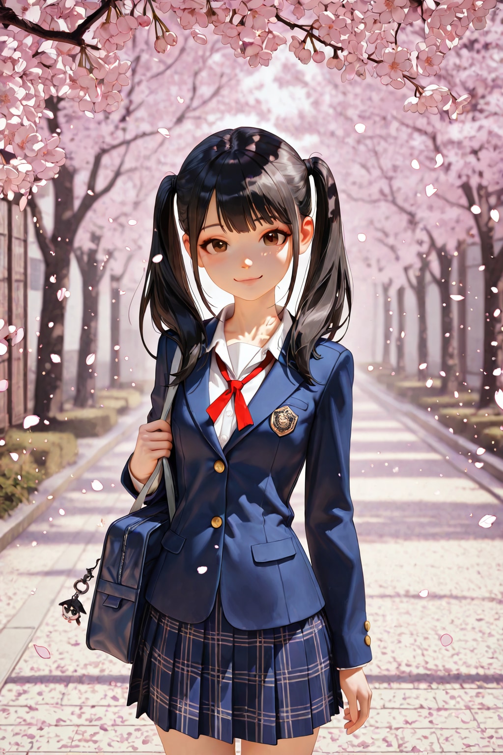 満開桜の入学式-BONSAI-