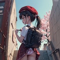 下校ベレー帽ランドセルロリ 10枚目