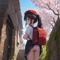 下校ベレー帽ランドセルロリ 4枚目
