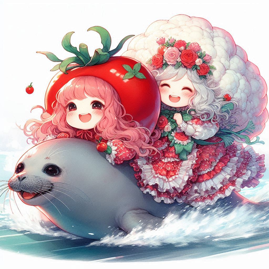 アザラシさんにのって