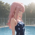 スク水の女の子 3枚目