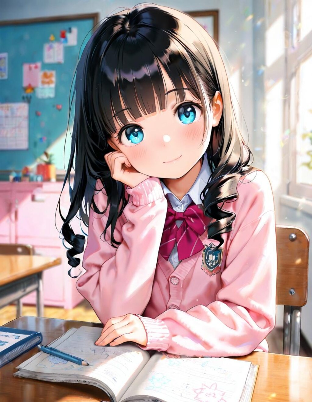 ドリルを解くドリルちゃん