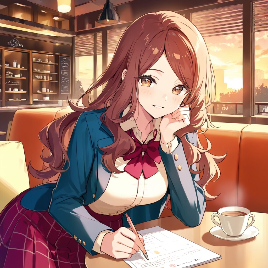 放課後のカフェ・ド・パリ気分 | の人気AIイラスト・グラビア