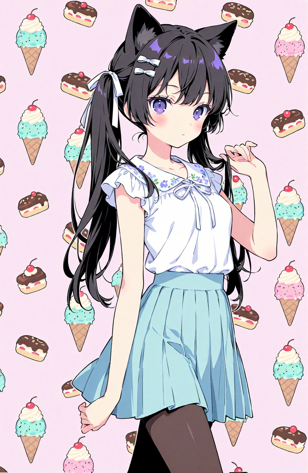 旅する黒猫と夏のスイーツ探索 (全12枚)