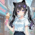旅する黒猫と夏のスイーツ探索 (全12枚) 7枚目