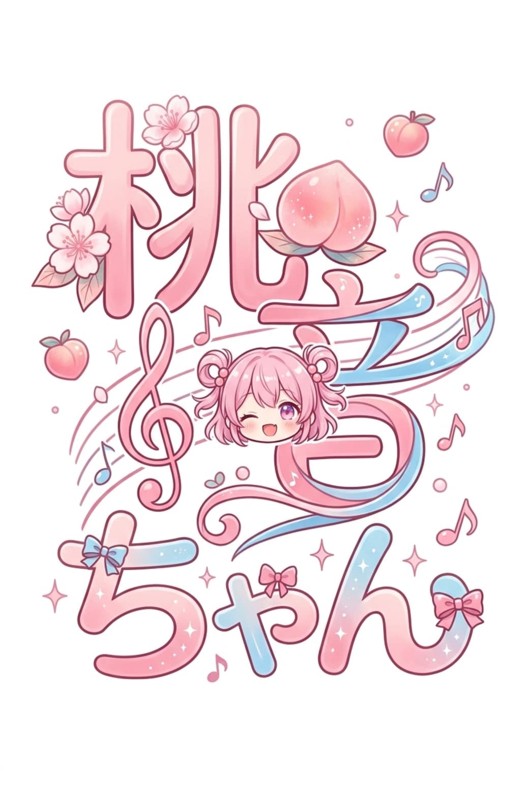 「桃音ちゃん」を装飾文字にしてみたよ