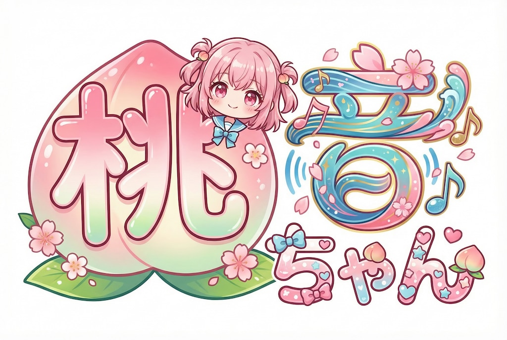 「桃音ちゃん」を装飾文字にしてみたよ