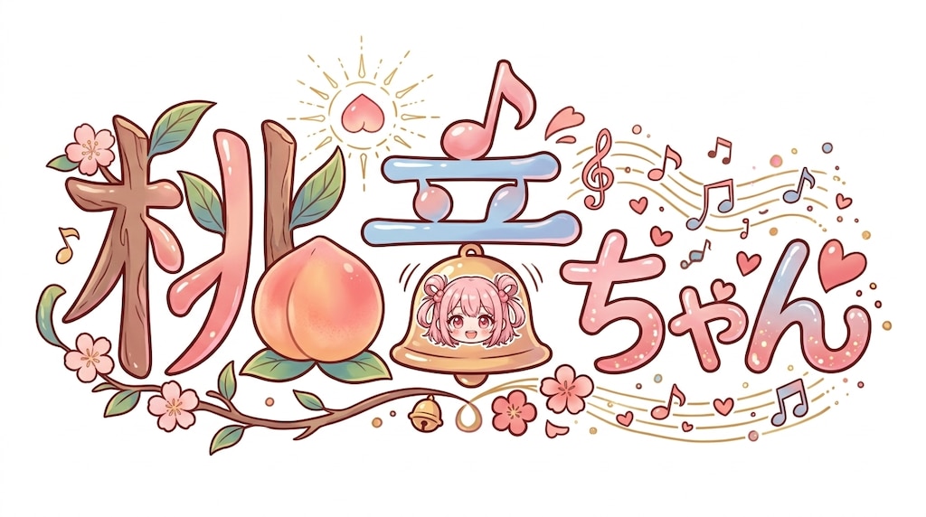 「桃音ちゃん」を装飾文字にしてみたよ