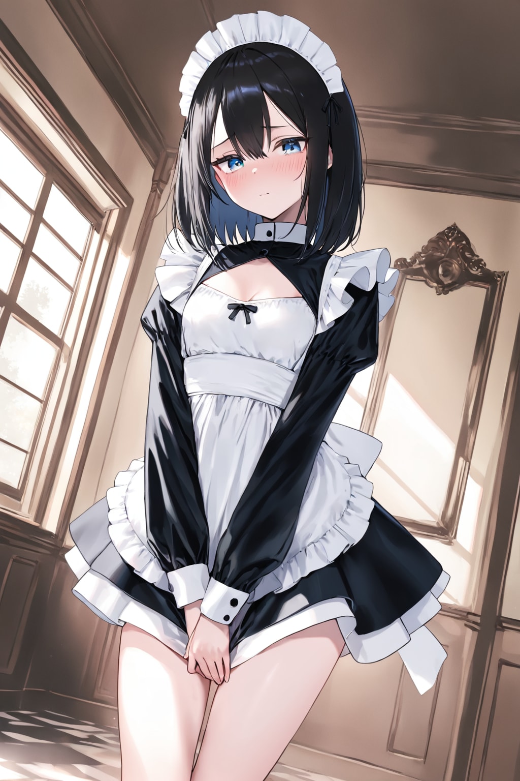 恥ずかしがっているメイド２