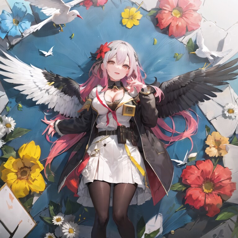 翼のウォールアート