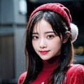 タートルネックのニットでポロリ 3枚目
