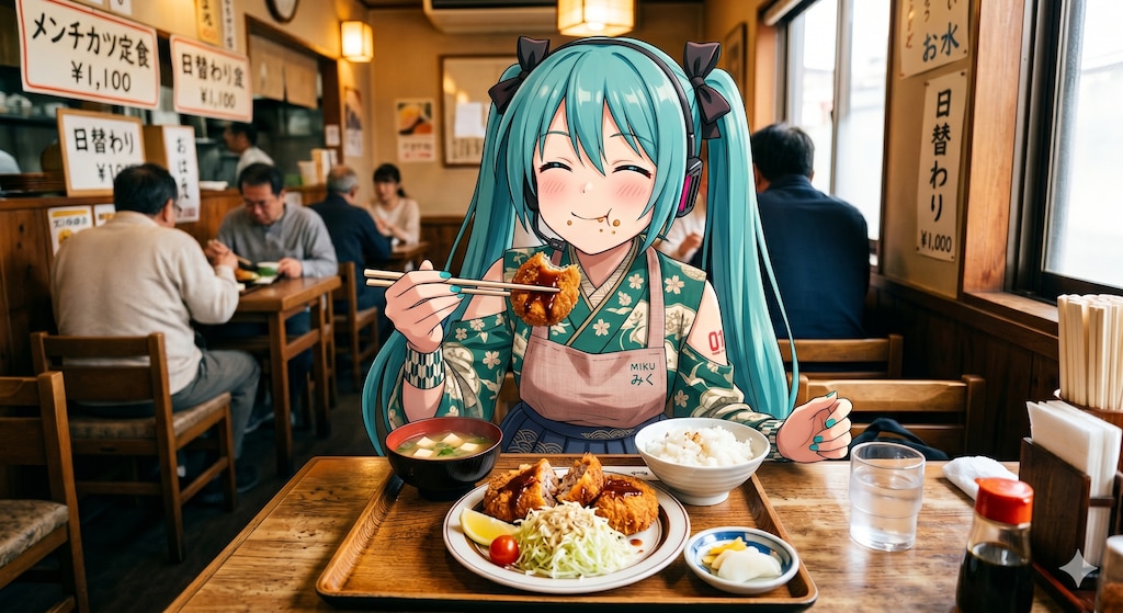 今日のお昼はメンチカツです
