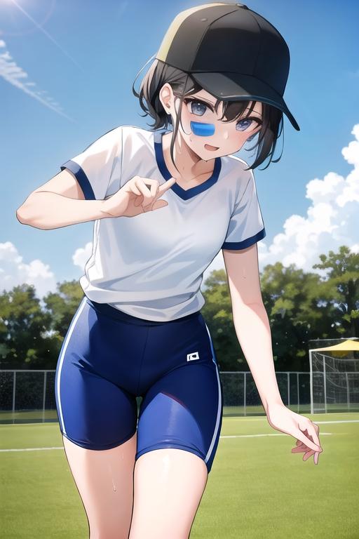 汗だくスパッツ体操服さん