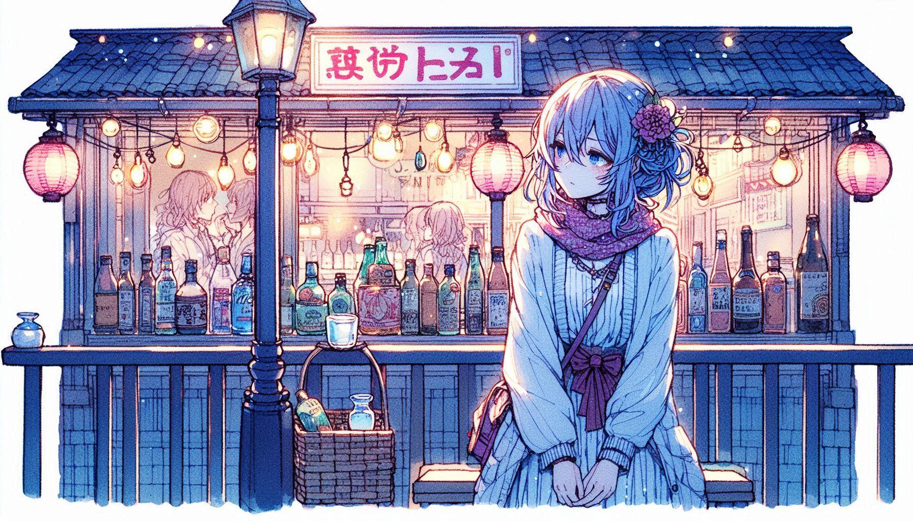 夜店で待ち合わせ11 | の人気AIイラスト・グラビア