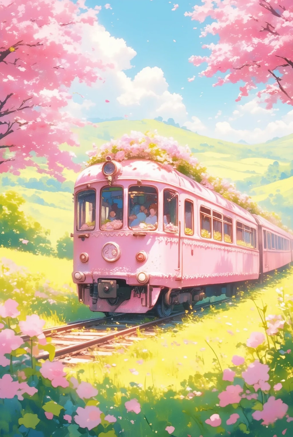 春のフリフリ花電車