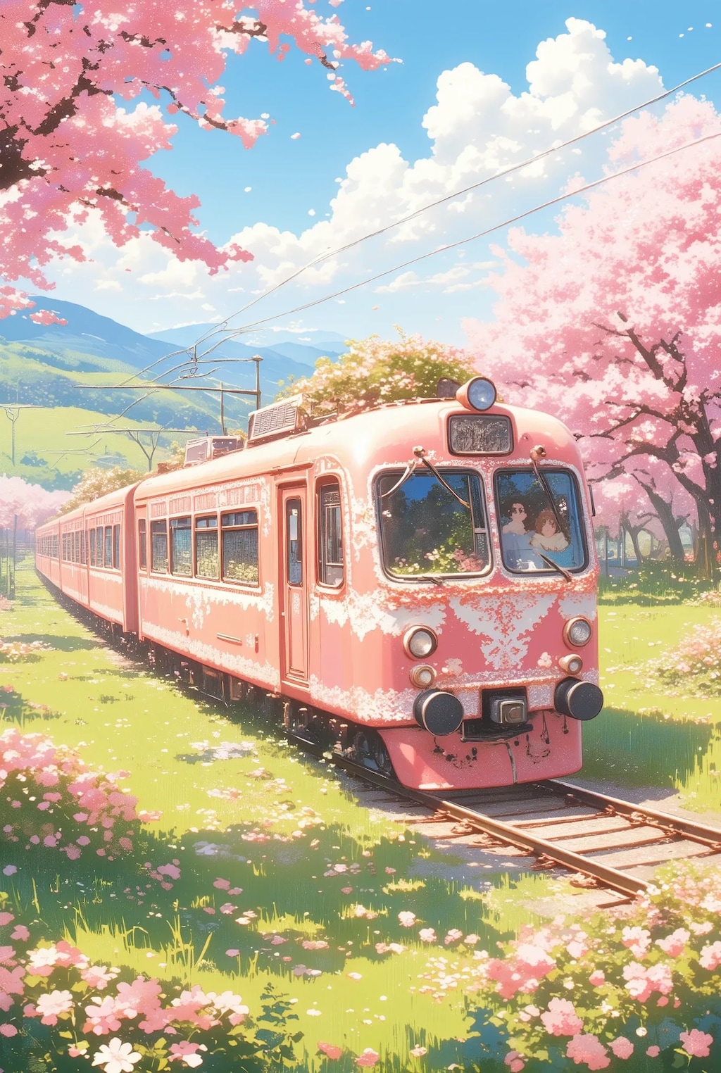 春のフリフリ花電車