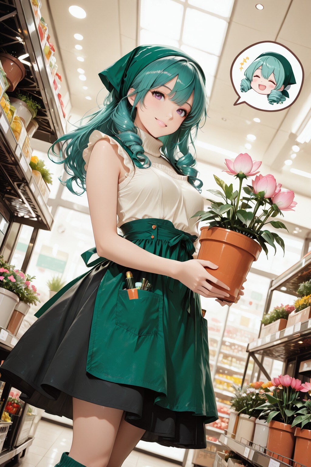 Beautiful Girl With Floral Section（スーパーちちぷいのフラワーコナー・美人スタッフさん）