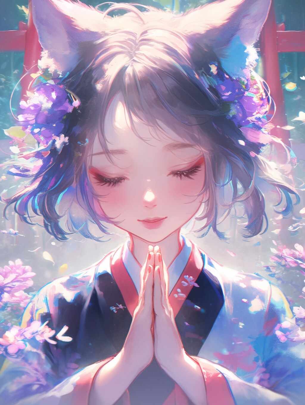 祈り･白狐巫女