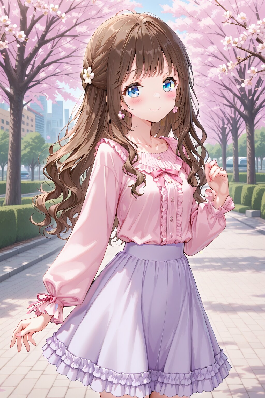 ガーリーな春コーデ