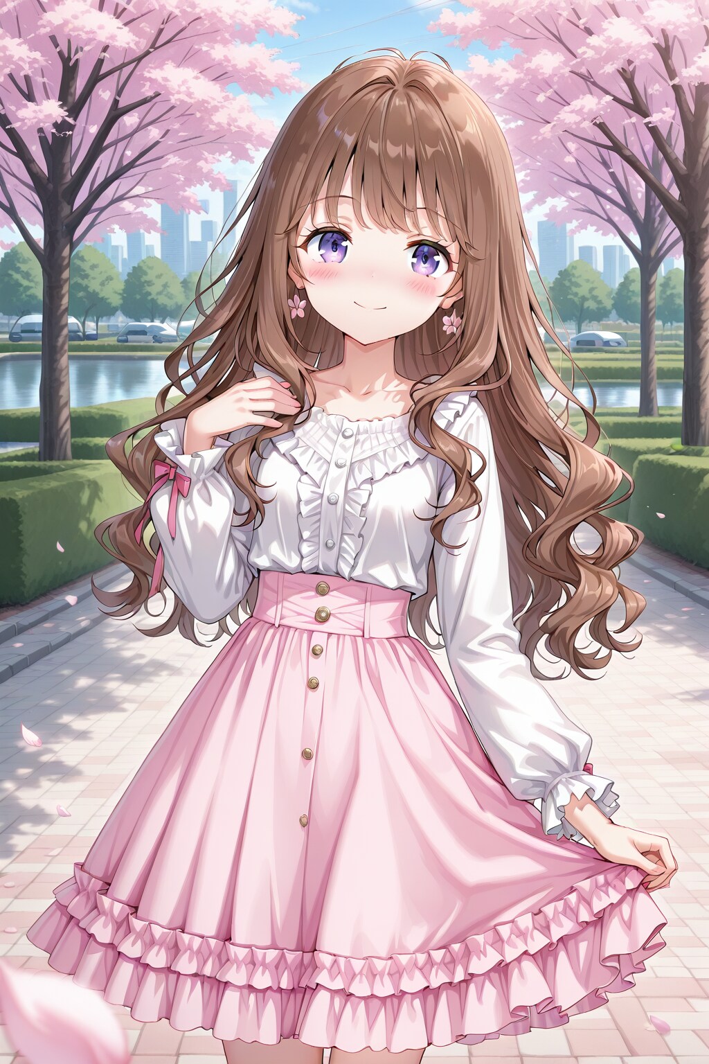 ガーリーな春コーデ