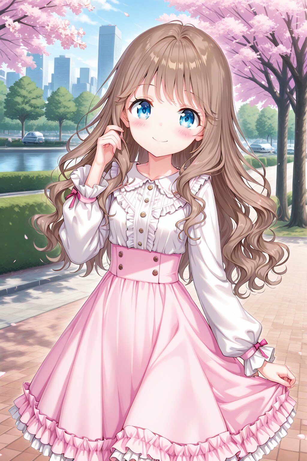 ガーリーな春コーデ