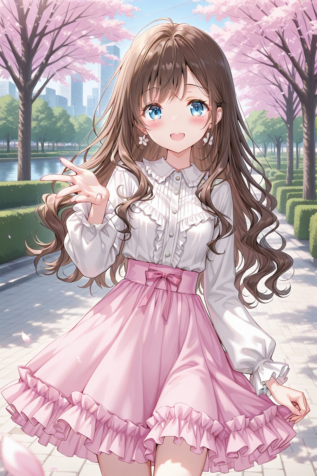 ガーリーな春コーデ