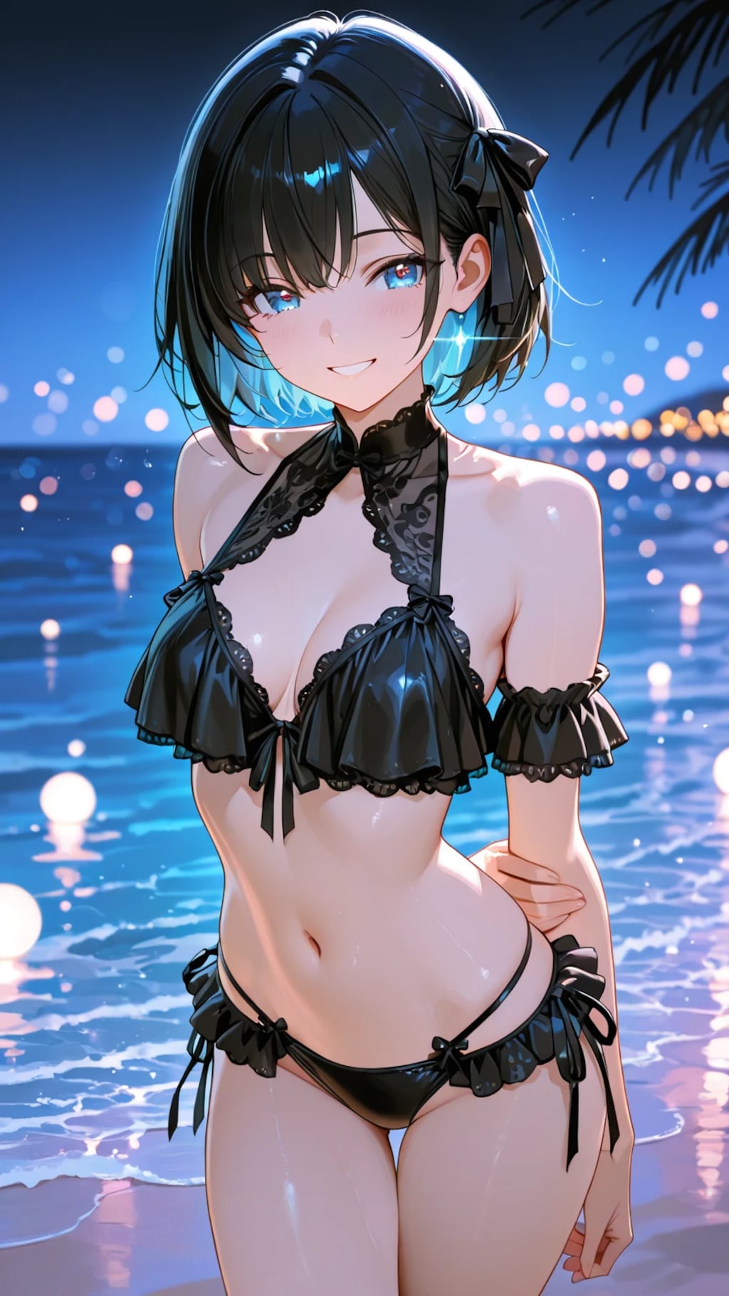 私が想像する新しい黒ビキニ