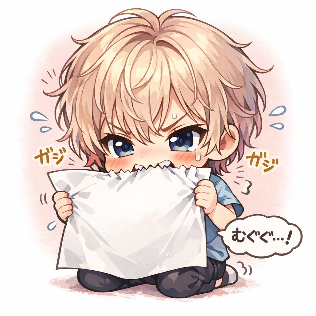 噛み切れない紙