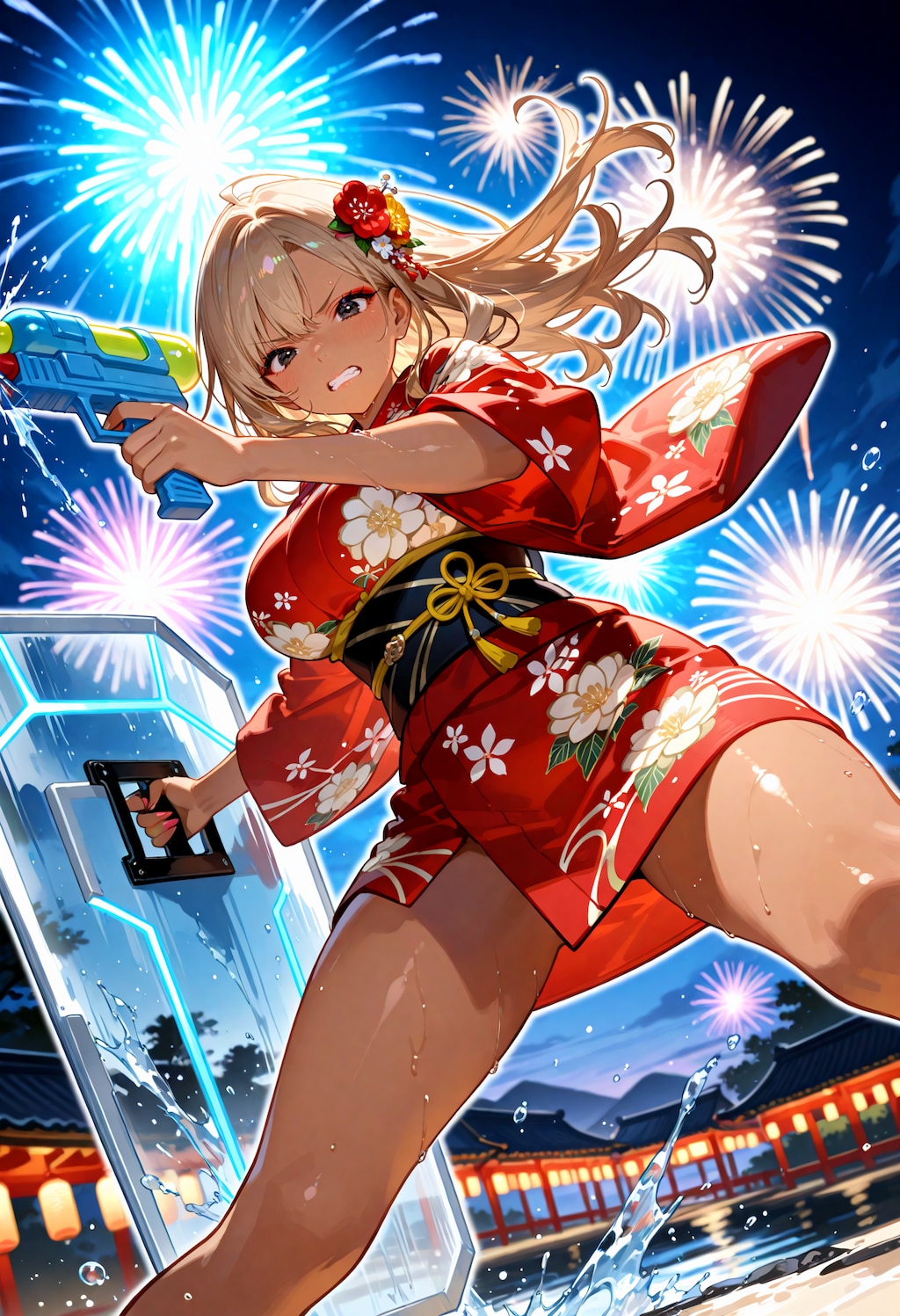 水鉄砲・水盾・水法。