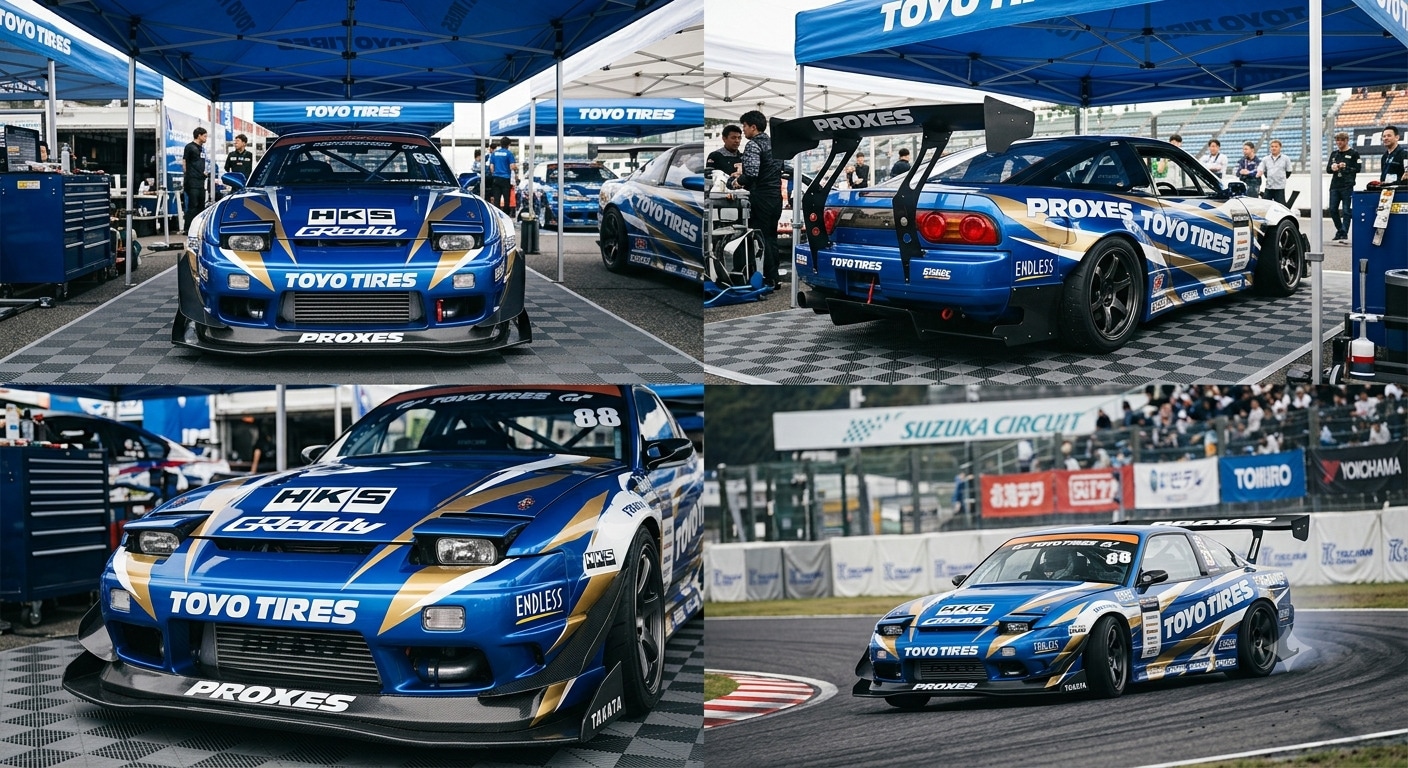 トーヨータイヤ180SXのドリ車 | の人気AIイラスト・グラビア