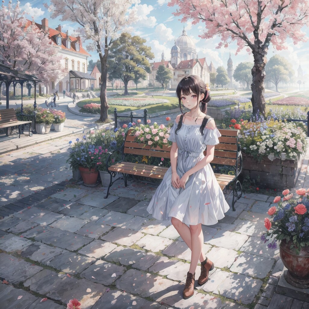 detailed pink garden