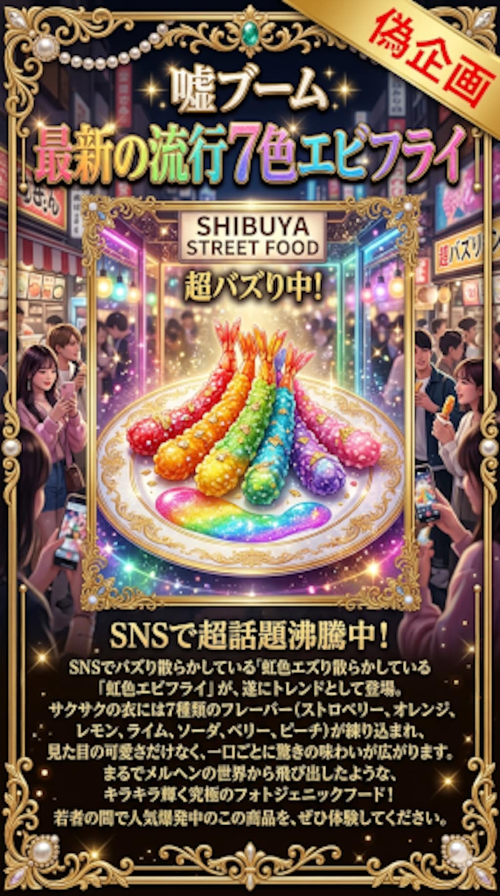 7色エビフライ　嘘ブーム