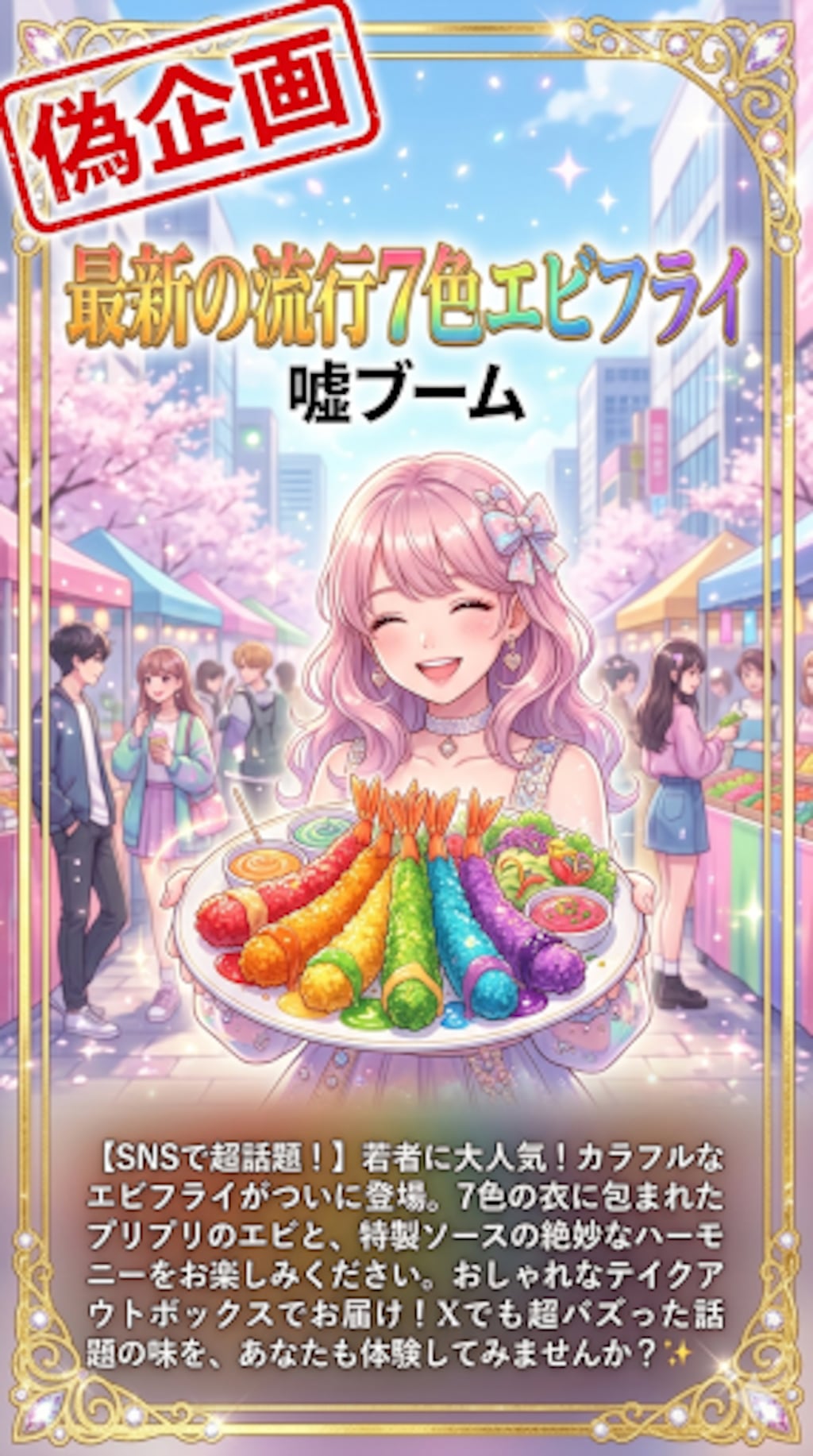 7色エビフライ　嘘ブーム