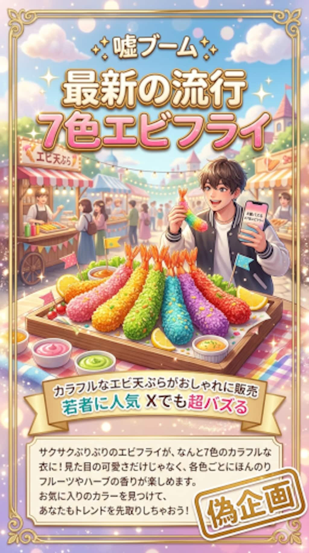 7色エビフライ　嘘ブーム