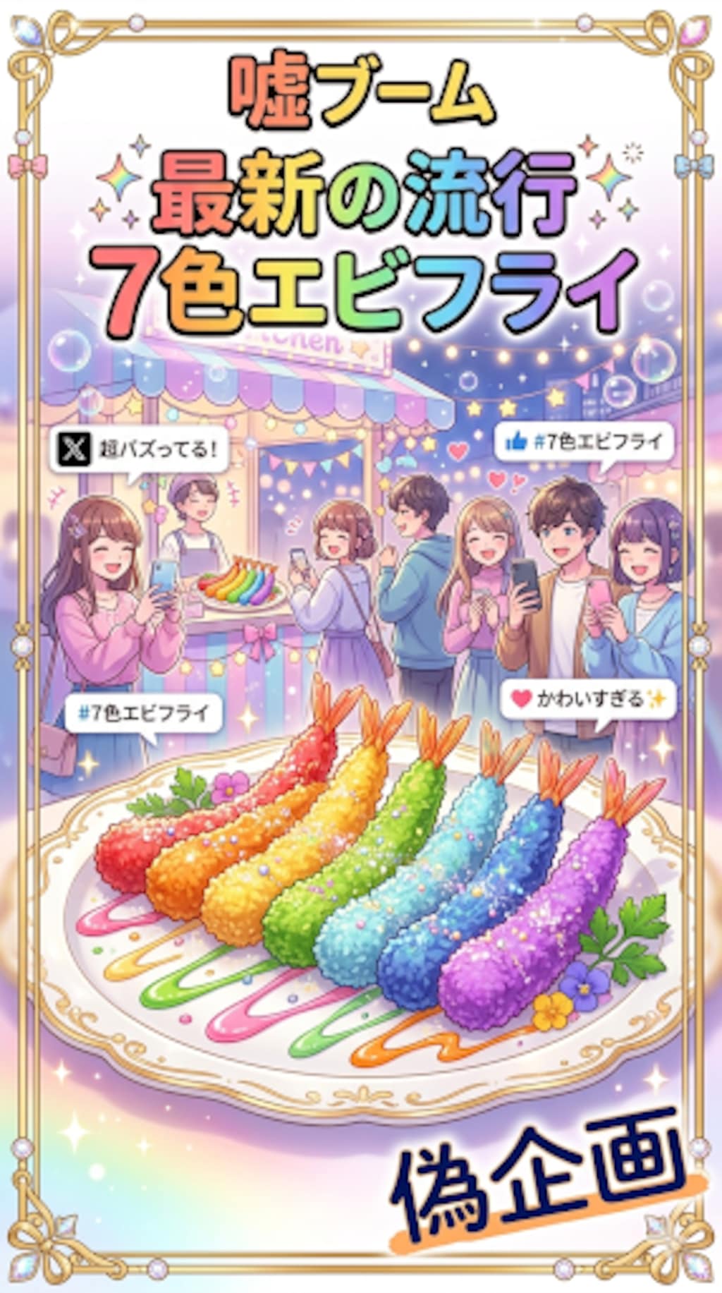 7色エビフライ　嘘ブーム