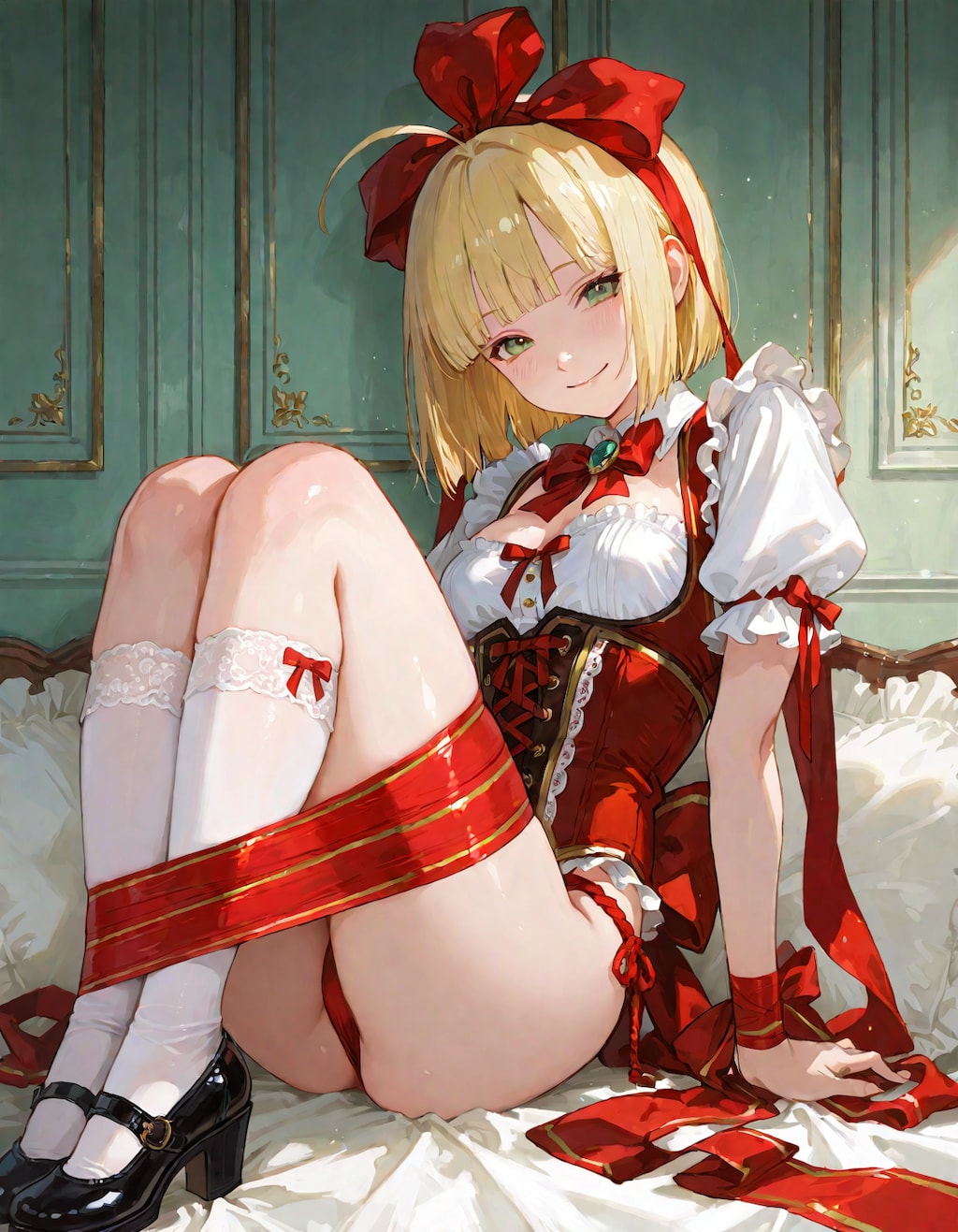 赤リボンロリータ
