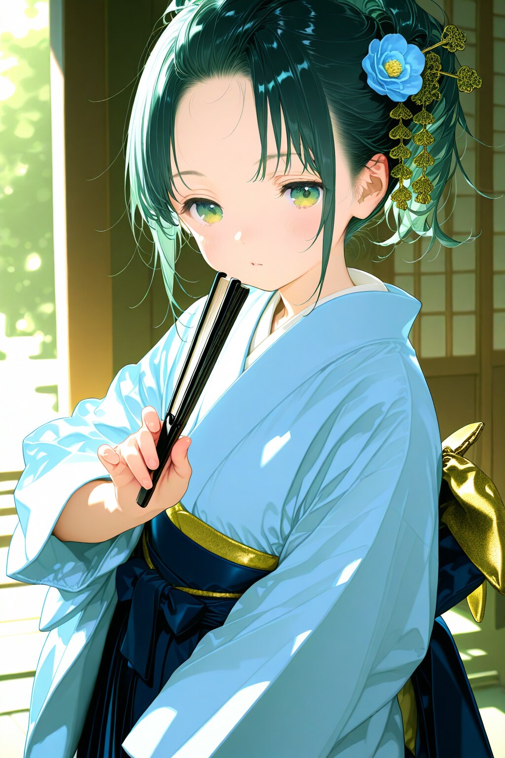 目が1つしか無かった頃は目隠しの扇子が必須じゃったんだがどうじゃ？もう隠さんでも怖くなかろ？