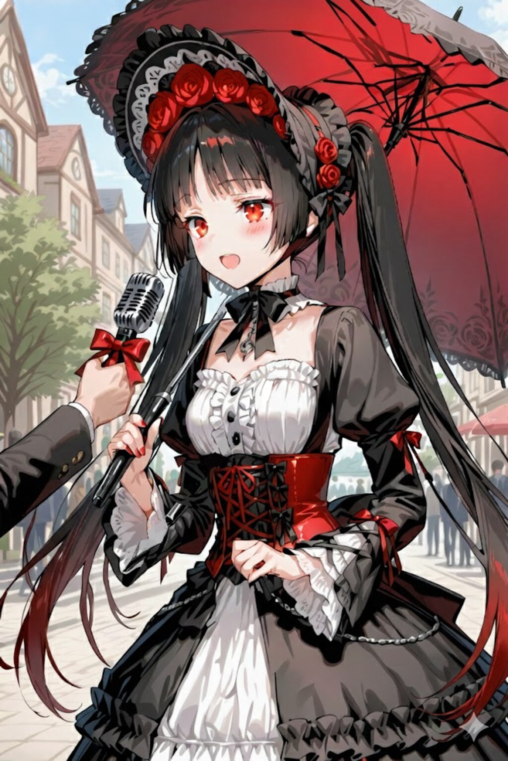 [質問]好きな服？んー1番はゴスロリね。ダークな感じもありつつ、可愛いフリルがあるところがお気に入りよ♪…似合ってるってよく言われるし(ﾎﾞｿｯ)_20251019