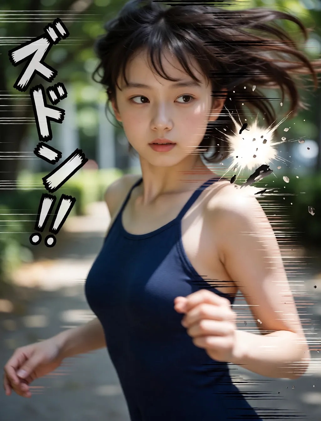 勢いのある水着