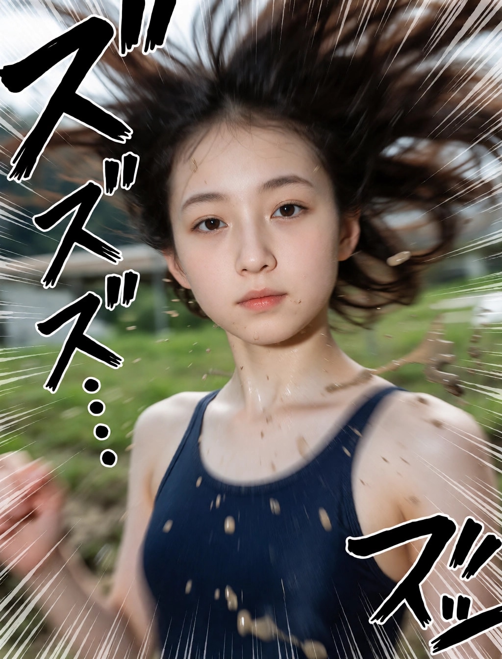 勢いのある水着