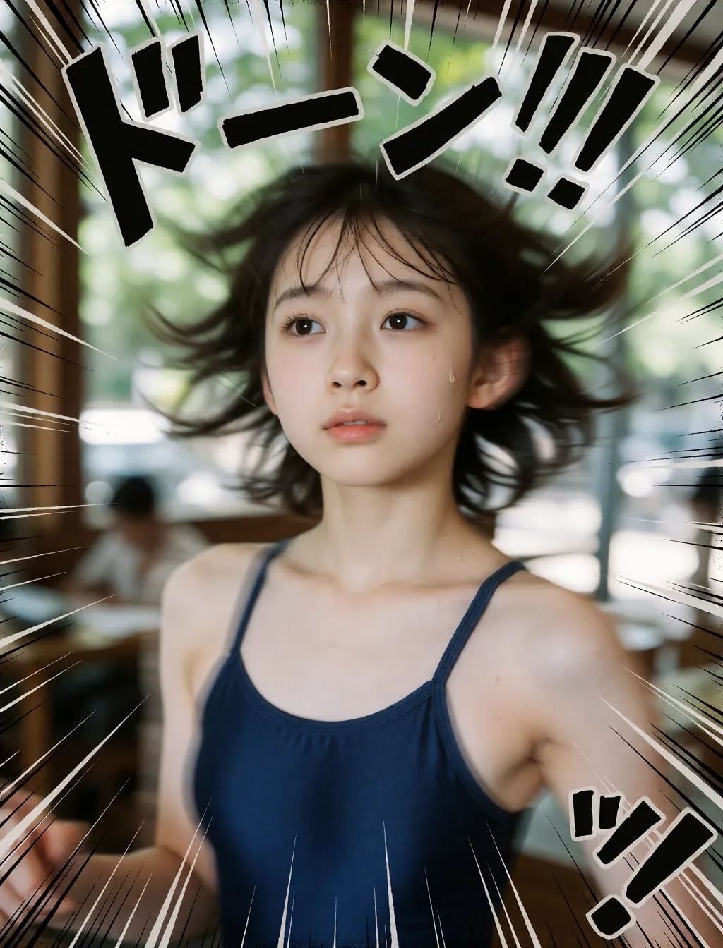 勢いのある水着