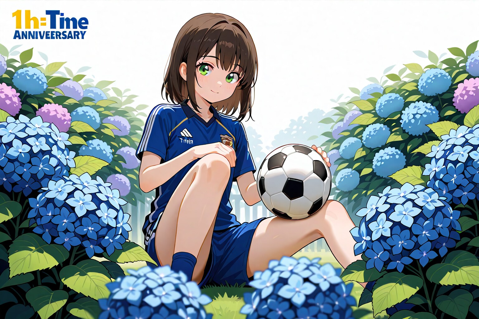 No.331 紫陽花とサッカーボール