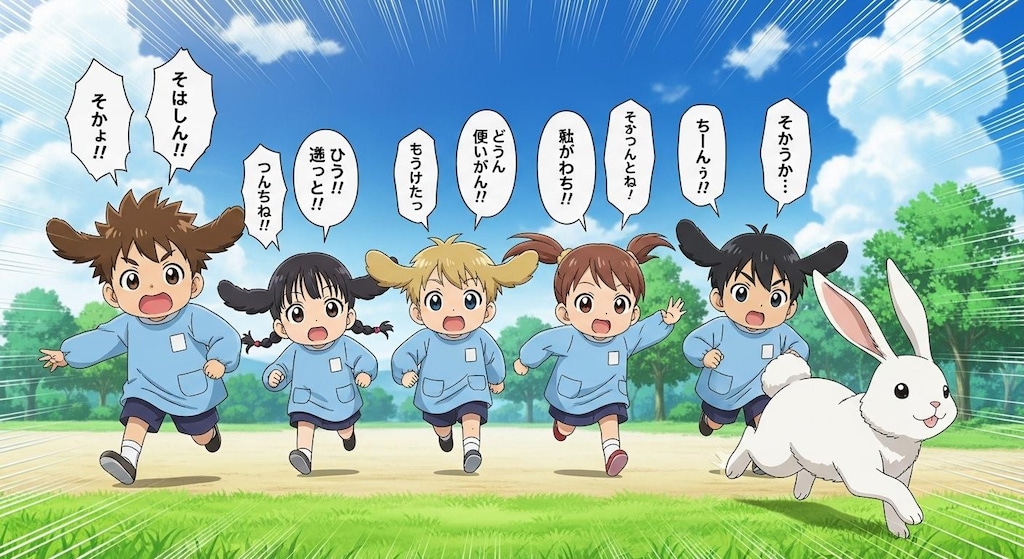 [がぞうどうぞ]今日は幼稚園児たちに喋ってもらった