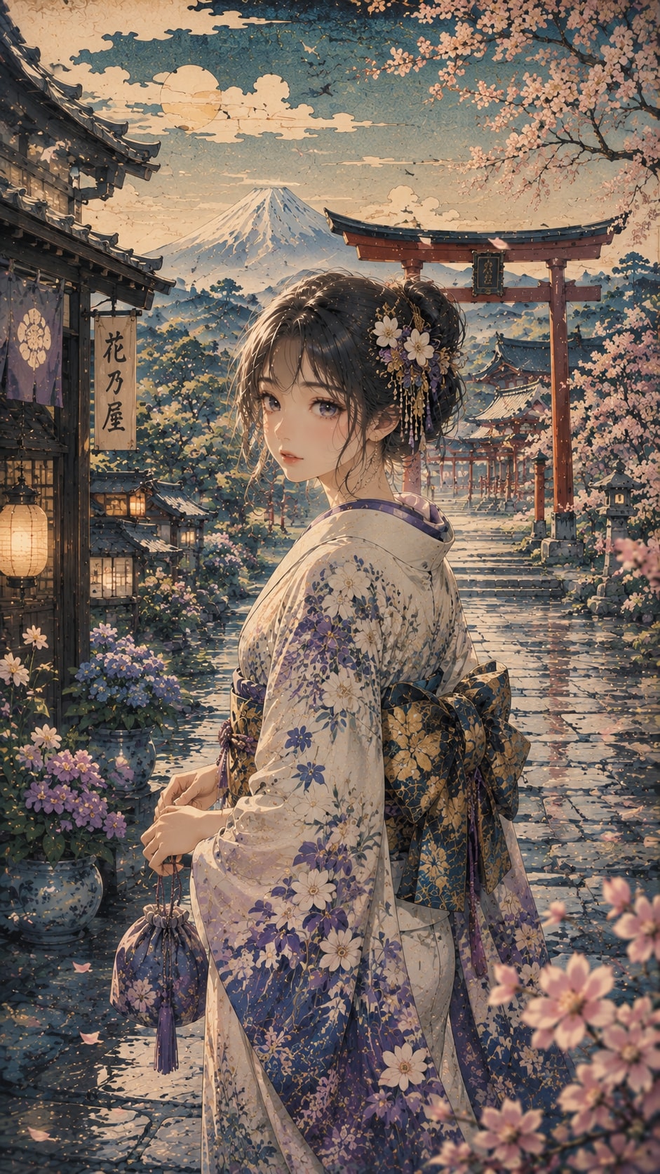 和風美麗イラスト生成GPT：カスタムGPT（GPTs）で作ったイラスト集 前回からさらに改良。自分の画風を残したままもう少し浮風に近くできないかと試行錯誤。これも10分程度で完成しました。 元になる完